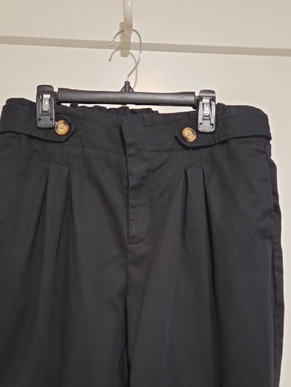Black Pleated Chinos